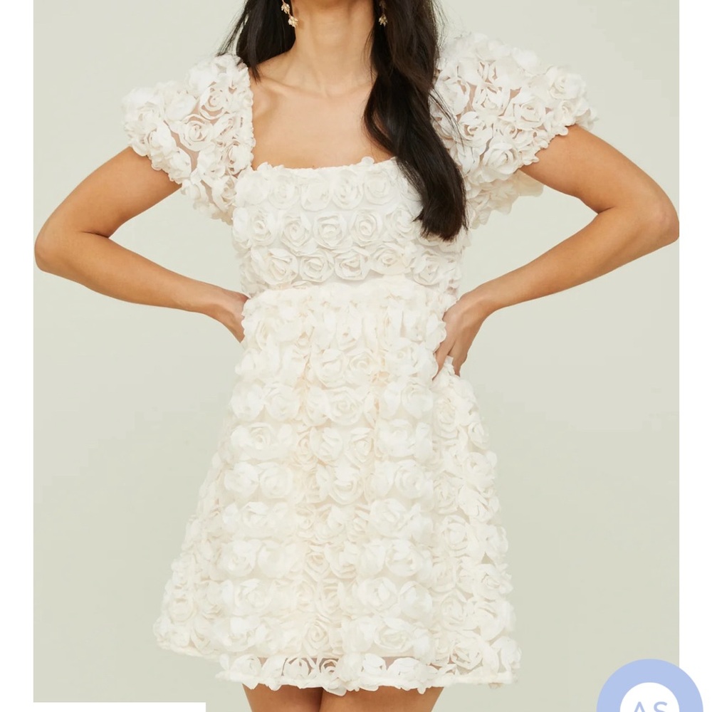 Off white rose dress